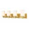Z-Lite Soledad Vanity, 4-Light, 31.5 In.W x 6 In.L x 7.5 In.H, Brushed Gold/White 485-4V-BG - alternate 1